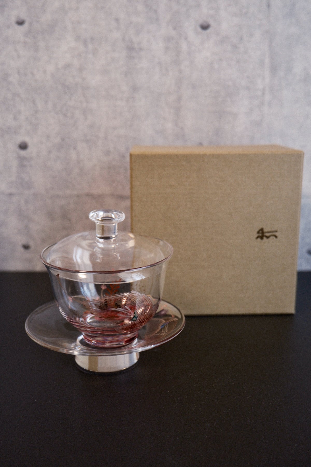 漆彩茶杯組(附盒)