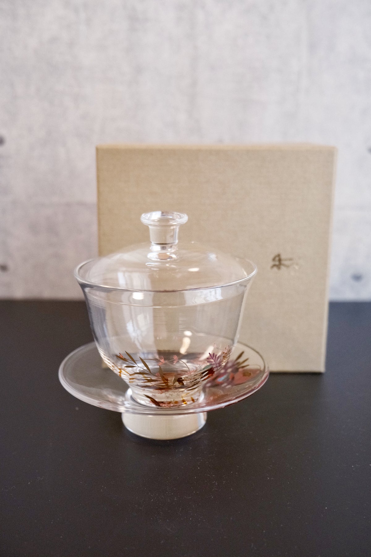 漆彩茶杯組（附盒）