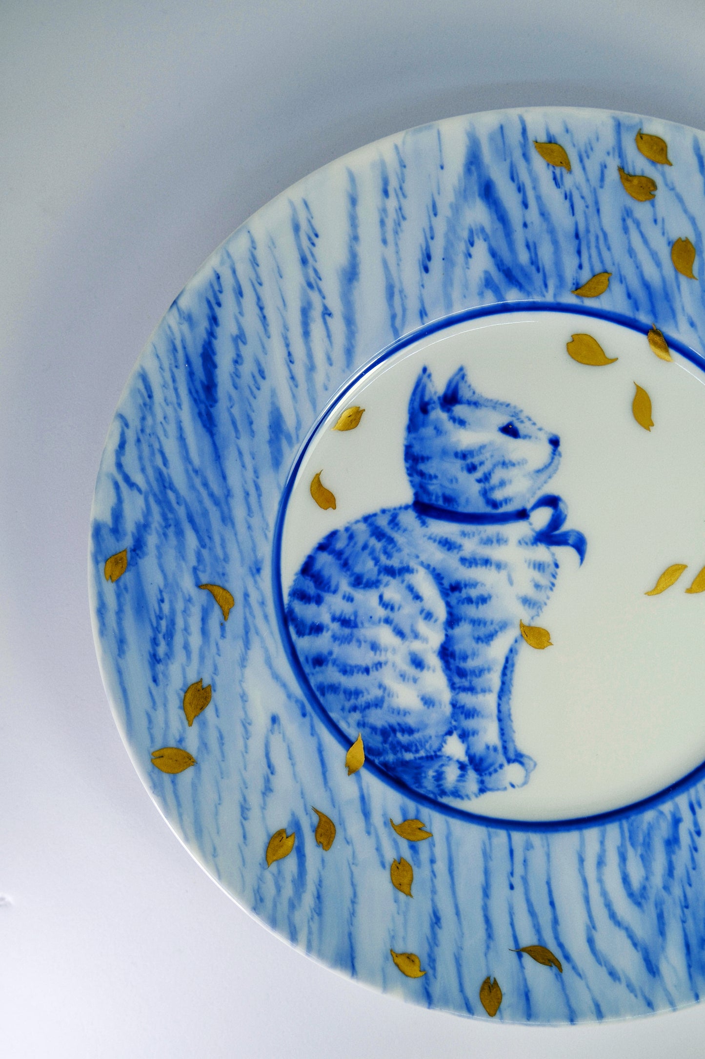 手繪貓咪大皿